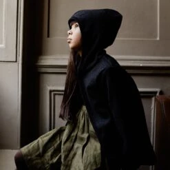 Baby & Kids Boiled Merino Wool Pixie Jacket - Anthracite -Mama Owl mamaowl exclusive anniversary siskin by disana merino wool jacket anthracite red creek dress moss 26A8656