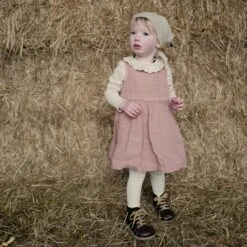 Aspen Baby & Kids Dress - Linen - Peony -Mama Owl mamaowl siskin AspenBaby KidsDress Linen Peony L1510821