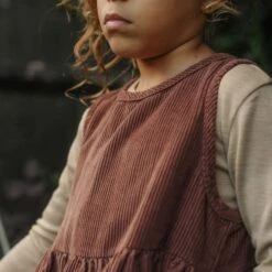 Aspen Dress - Cotton Corduroy - Cedar -Mama Owl mamaowl siskin AspenDress CottonCorduroy Cedar