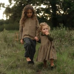 Aspen Dress - Cotton Corduroy - Mole -Mama Owl mamaowl siskin AspenDress CottonCorduroy Mole DSC 1405