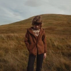 Baby & Kids Jacket - Boiled Merino Wool - Auburn -Mama Owl mamaowl siskin Baby KidsJacket BoiledMerinoWool Auburn L1350517