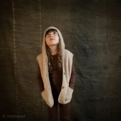 Falcon Vest - Merino Wool Fleece - Sandstorm -Mama Owl mamaowl siskin FalconVest MerinoWoolFleece Sandstorm sandstorm merino siskin 2457