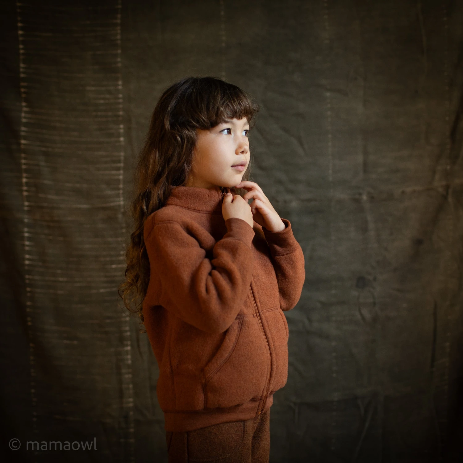 Kite Jacket - Merino Wool Fleece - Deep Rust 12 Kite Jacket - Merino Wool Fleece - Deep Rust - Image 10