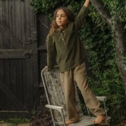 Larch Shirt - Cotton Corduroy - Thyme -Mama Owl mamaowl siskin LarchShirt CottonCorduroy Thyme DSC 1731