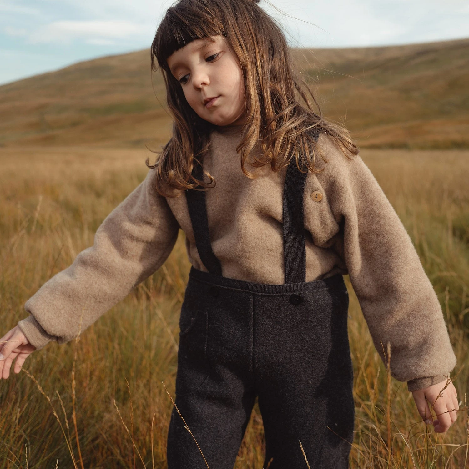 Puffin Baby & Kids Sweater - Merino Wool Fleece - Driftwood 6 Puffin Baby & Kids Sweater - Merino Wool Fleece - Driftwood - Image 5