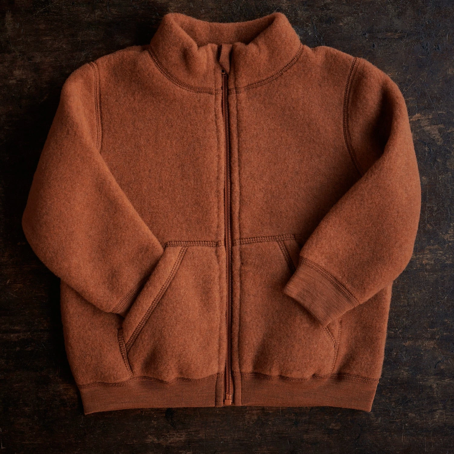 Kite Jacket - Merino Wool Fleece - Deep Rust 5 Kite Jacket - Merino Wool Fleece - Deep Rust - Image 3