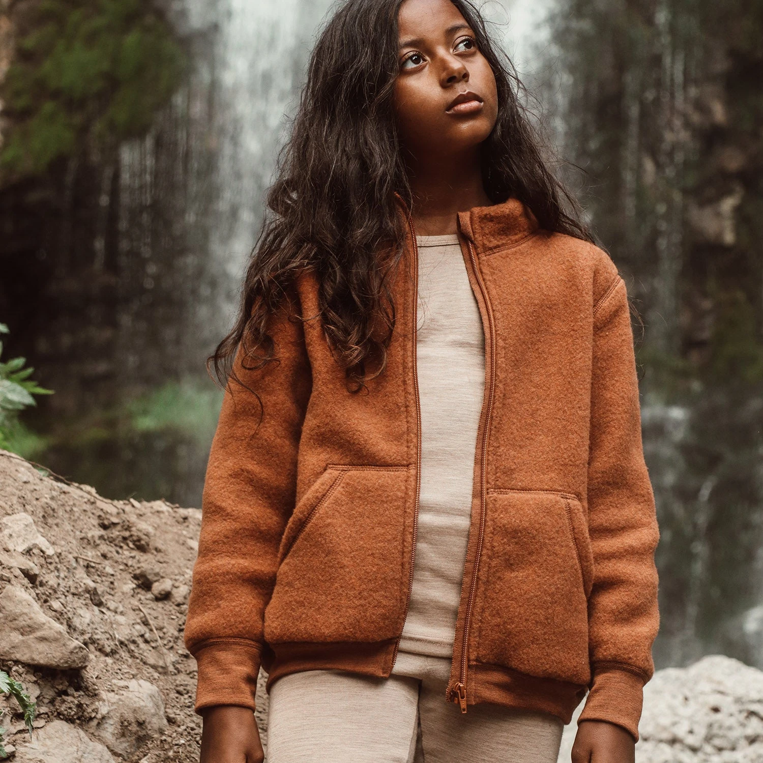 Kite Jacket - Merino Wool Fleece - Deep Rust 6 Kite Jacket - Merino Wool Fleece - Deep Rust - Image 4