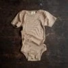 Crane Baby Body - Merino Wool & Silk - Sandstorm -Mama Owl mamaowl siskin by engel wool silk short sleeve body sandstorm 1089