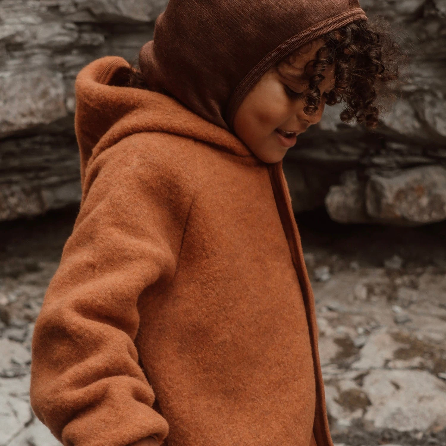 Tinker Baby & Kids Jacket - Merino Wool Fleece - Deep Rust 16 Tinker Baby & Kids Jacket - Merino Wool Fleece - Deep Rust - Image 14