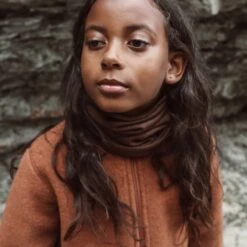 Coot Snood - Merino Wool & Silk - Squirrel -Mama Owl mamaowl siskin by engel wool silk squirrel fleece rust image00028