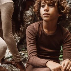 Lark Top - Merino Wool & Silk - Squirrel Hi -Mama Owl mamaowl siskin by engel wool silk squirrel sandstorm image00006