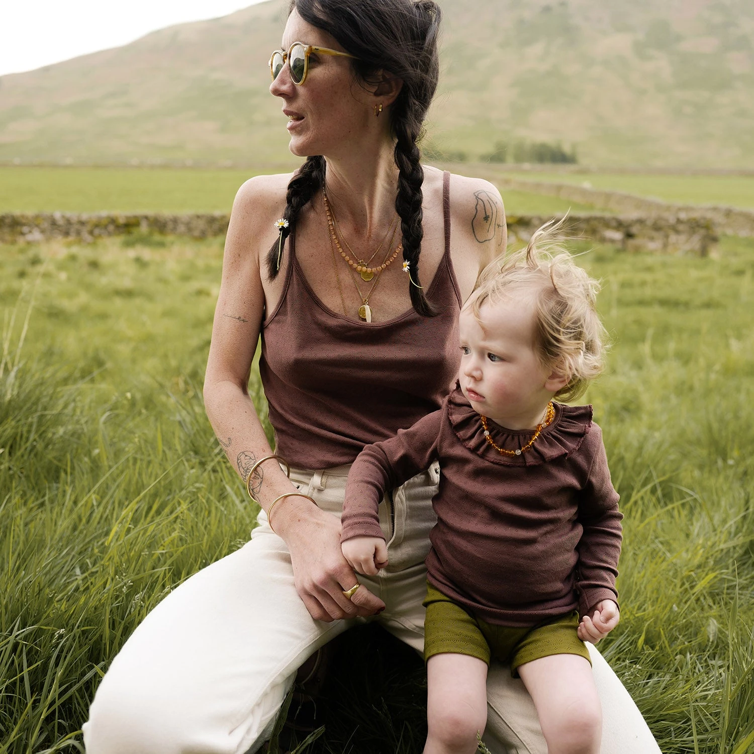 Wren Top - Cotton Pointelle - Damson 10 Wren Top - Cotton Pointelle - Damson - Image 8