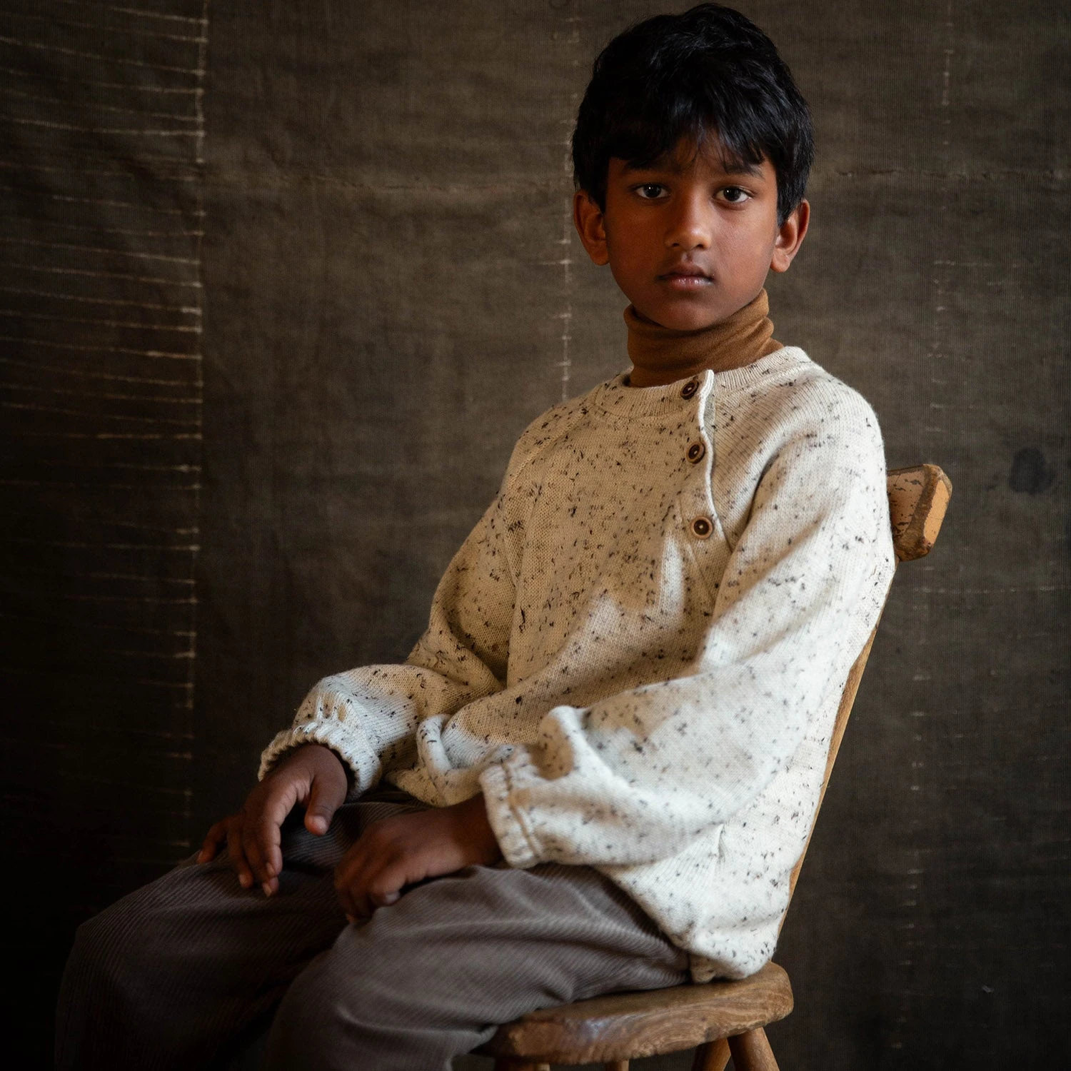 Crake Baby & Kids Sweater - Merino Wool Speckle - Quail 3 Crake Baby & Kids Sweater - Merino Wool Speckle - Quail