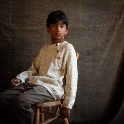 Crake Baby & Kids Sweater - Merino Wool Speckle - Quail 24 Crake Baby & Kids Sweater - Merino Wool Speckle - Quail -Mama Owl mamaowl siskin crake quail siskin 231011