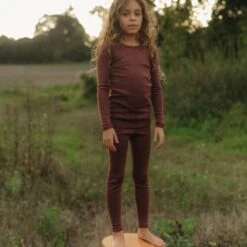 Lark Top - Merino Wool & Silk - Fig -Mama Owl mamaowl siskin lark top finch leggings fig DSC 1490
