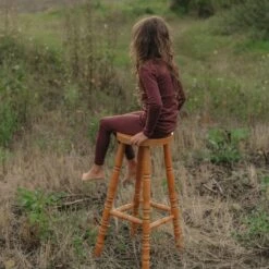 Lark Top - Merino Wool & Silk - Fig -Mama Owl mamaowl siskin lark top finch leggings fig DSC 1515