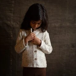 Pelican Baby & Kids Cardigan - Merino Wool Speckle - Quail -Mama Owl mamaowl siskin pelican quail siskin 230496