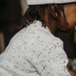 Pelican Baby & Kids Cardigan - Merino Wool Speckle - Quail -Mama Owl mamaowl siskin quail Speckle thevitamindproject8