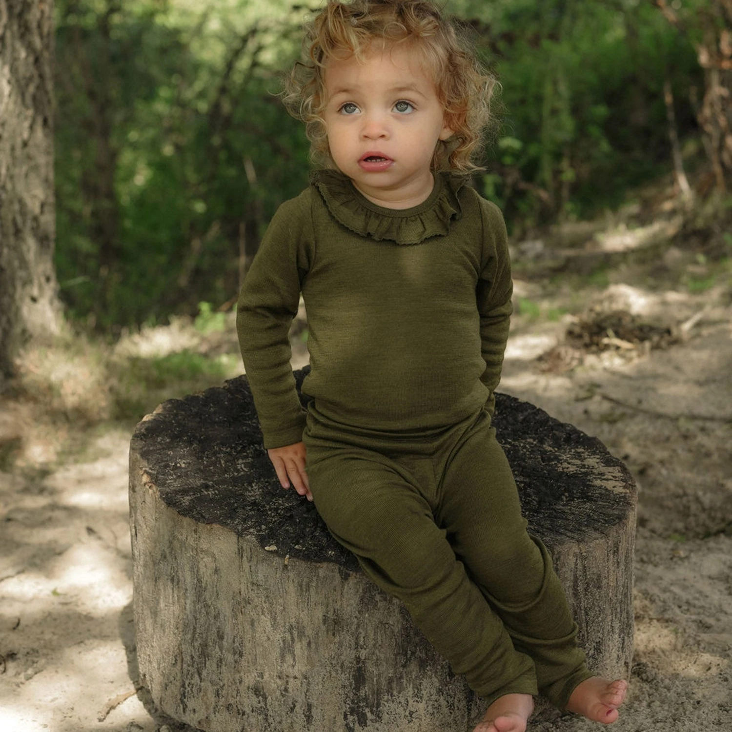 Wren Top - Merino Wool & Silk - Seaweed 4 Wren Top - Merino Wool & Silk - Seaweed - Image 2