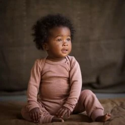 Robin Baby Body - Merino Wool & Silk - Orchid