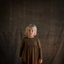 Ibis Baby & Kids Dress - Merino Wool & Silk - Almond -Mama Owl mamaowl 2023 siskin 2219