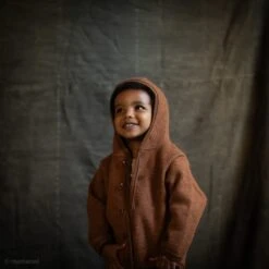 Baby & Kids Jacket - Boiled Merino Wool - Auburn -Mama Owl mamaowl siskin Baby KidsJacket BoiledMerinoWool Auburn auburn 2381