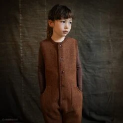 Earth Playsuit - Boiled Merino Wool - Auburn -Mama Owl mamaowl siskin EarthPlaysuit BoiledMerinoWool Auburn auburn 2017