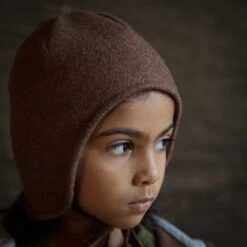 Boiled Merino Wool Hat - Hazelnut -Mama Owl mamaowl siskin boiled wool hat hazelnut 0907 1