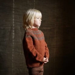 Norse Sweater - Donegal Wool - Cinnamon -Mama Owl mamaowl siskin norse sweater cinnamon 0907 7